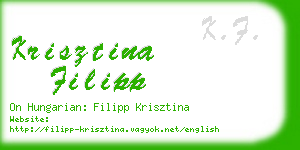 krisztina filipp business card